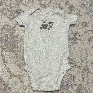 Carter's Light Gray Panda Bodysuit